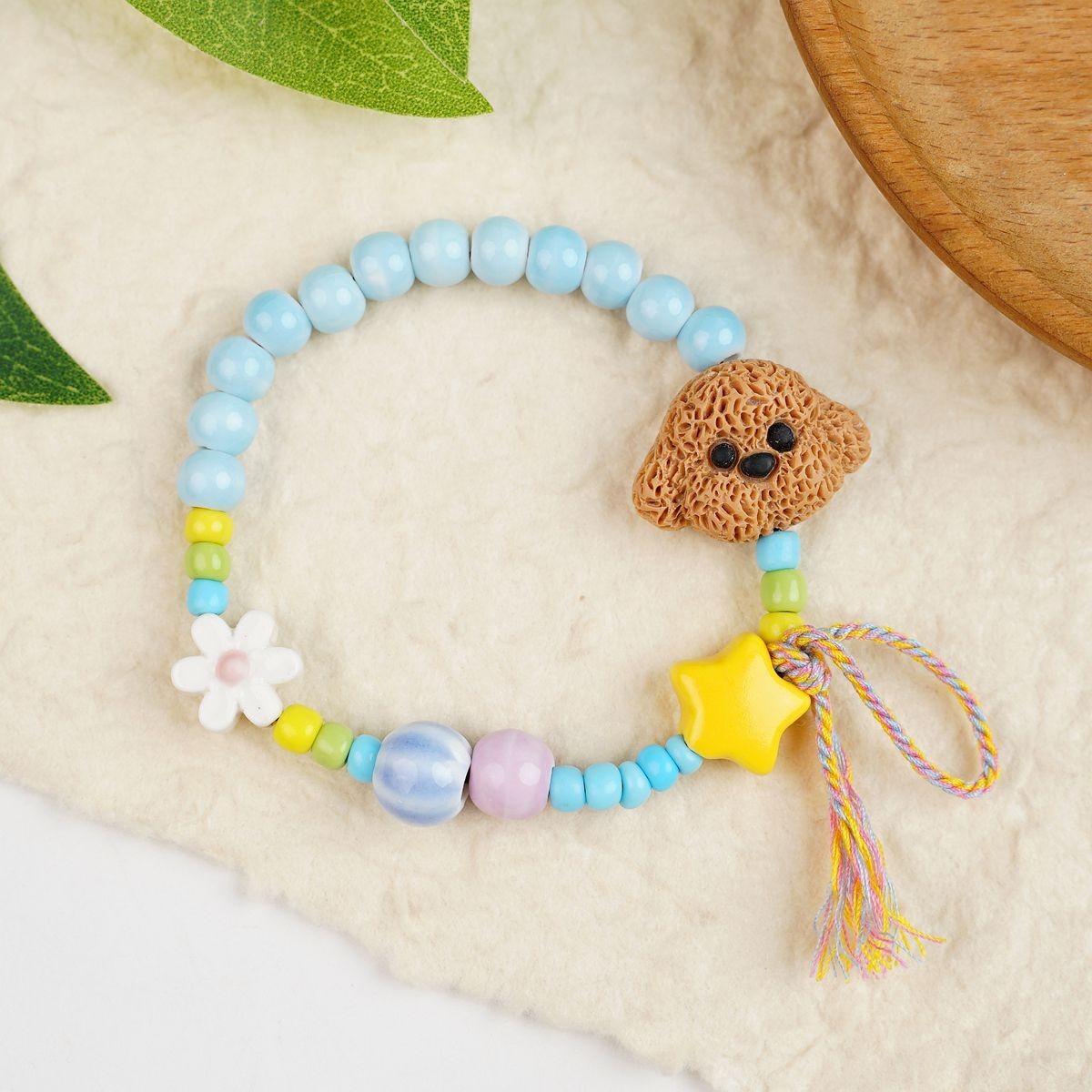 Jingdezhen pulsera de cerámica de verano mujer alta sensación galletas serie de gatos nicho diseño universal pulsera alta sensación