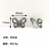 F0147 gun bottom-diamond hollow small butterfly 17*25mm-with I-shaped buckle/piece