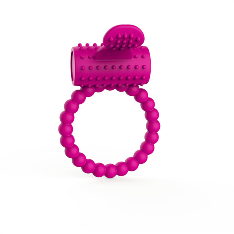 Silicone Vibrating Locking Ring with Prostate Massager, Electric Delay Ring, Purple — detail image 8