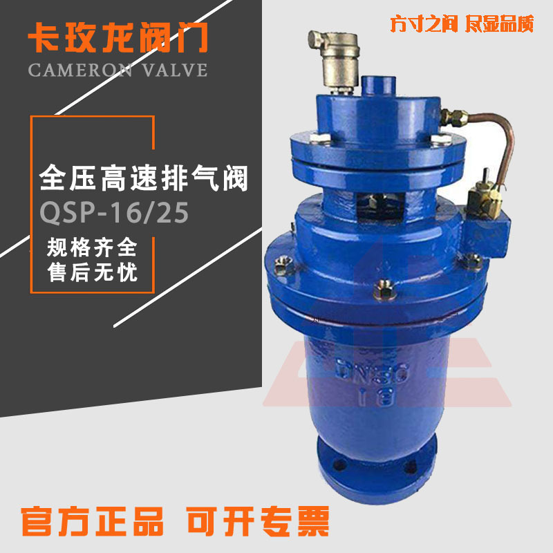 QSP全压高速排气阀铸钢不锈钢气缸式恒速全压高速进排气阀DN50100