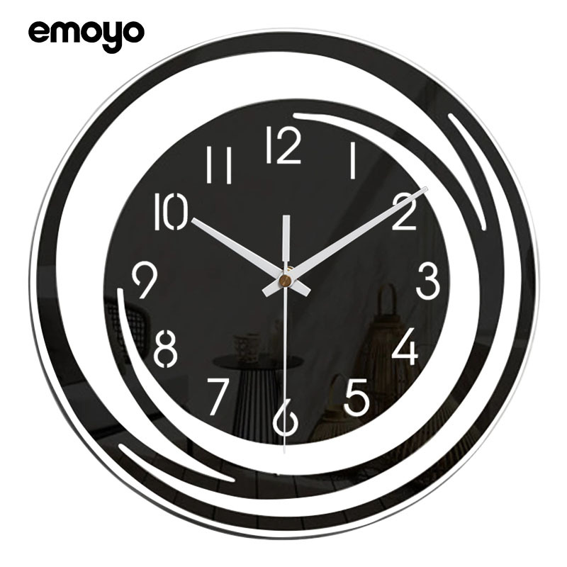 AliExpress transfronteriza Venta caliente Nueva simple reloj de pared de la sala de estar decoración atmosférica Reloj de pared digital Reloj mudo de suspensión