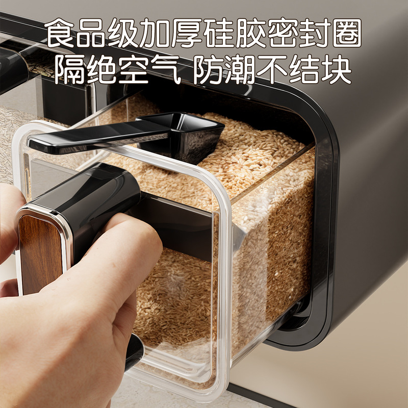 高品質キッチン調味料ボックス壁掛け家庭用調味料収納ボックス密封ボトル調味料塩調味料瓶収納ラック|undefined