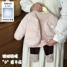 女童羽绒内胆2025新款洋气秋冬女宝白鸭绒外套婴幼儿保暖羽绒 a类