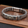 Silver bracelet, jewelry, men's retro accessory, wholesale, silver 925 sample