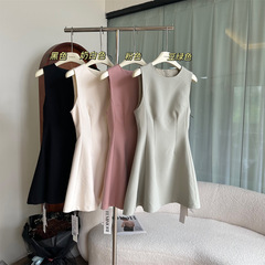 誕生日のスカートの夏の薄い材料のスーツのスカートの気質はやせて腰の婦人服のワンピースを収めます。