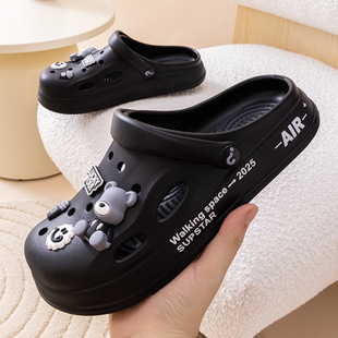 2024 Summer New Fashion Cave Shoes Soft Sole Outer Wear Thick Sole Non-slip Casual Internet Celebrous Student Beach