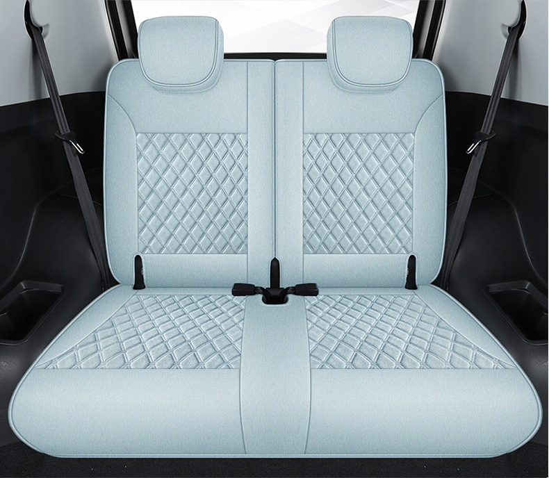 Chery Little Ant Car Seat Cover, Suitable for All Seasons, Linen Breathable Cushion Seat Cover, All-Inclusive Cotton and Linen Special Seat Cover
