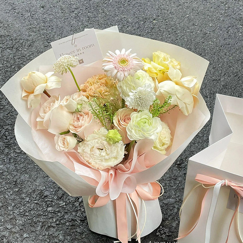 Internet celebrity thin flower wrapping paper Fenghua art paper roll thickened kraft paper flower bouquet wrapping paper flower art flower shop