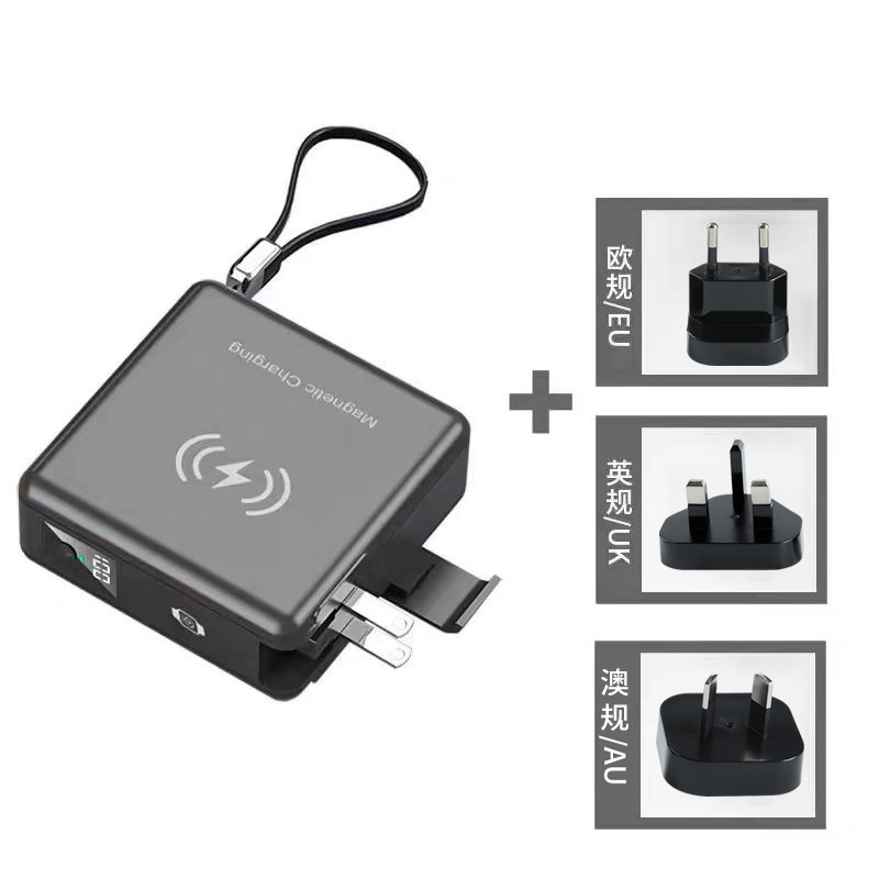 国境を越えた PSE 認証 15000mah 台湾米国標準 110V パワーバンク急速充電 6 イン 1 磁気モバイル電源|undefined