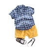 Summer set for boys, children's fashionable cute clothing, shirt for early age, Korean style, western style