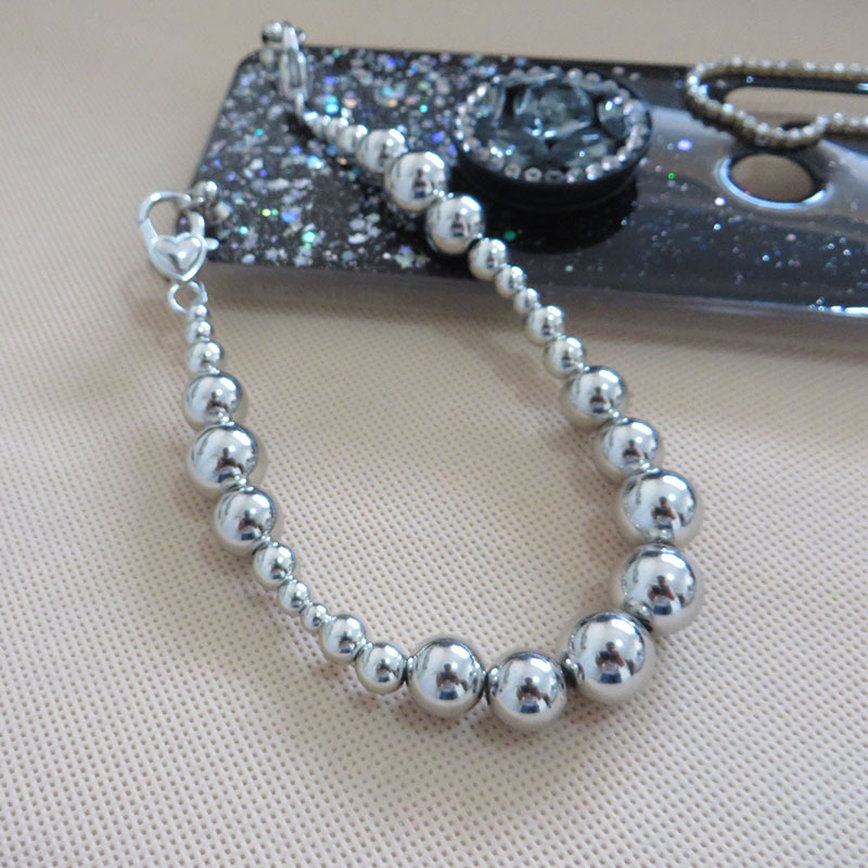 包链短提手手提带子小包包改造配件替换装饰链条细包带珠子链肩带