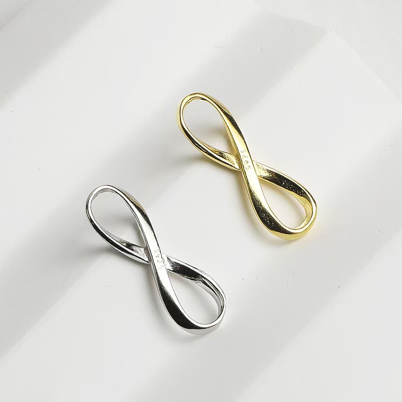 Colgante de cobre chapado en oro con forma de ocho, accesorios para pulseras y collares, piezas de conexión para joyería DIY hecha a mano, venta al por mayor image 5