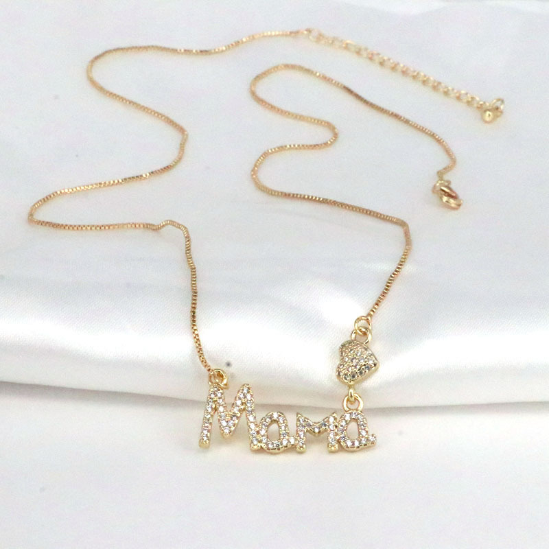 Le Cuivre Style Vintage Lettre Placage Incruster Zircon Pendentif display picture 5