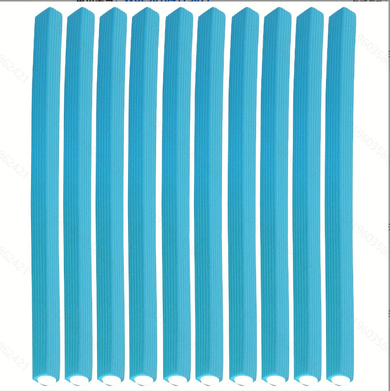 Rubber curly harmless sponge blue cold curling, no hair damage, #10, 10 pieces