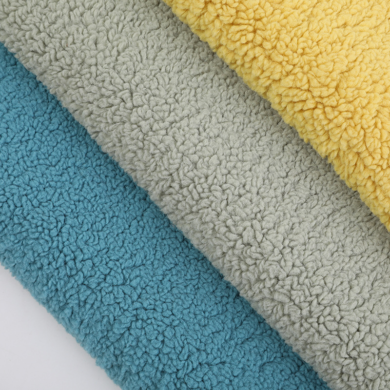 厂家直批绒布巴黎麦穗颗粒绒梦幻羊绒外套鞋帽居家抱枕可复合面料