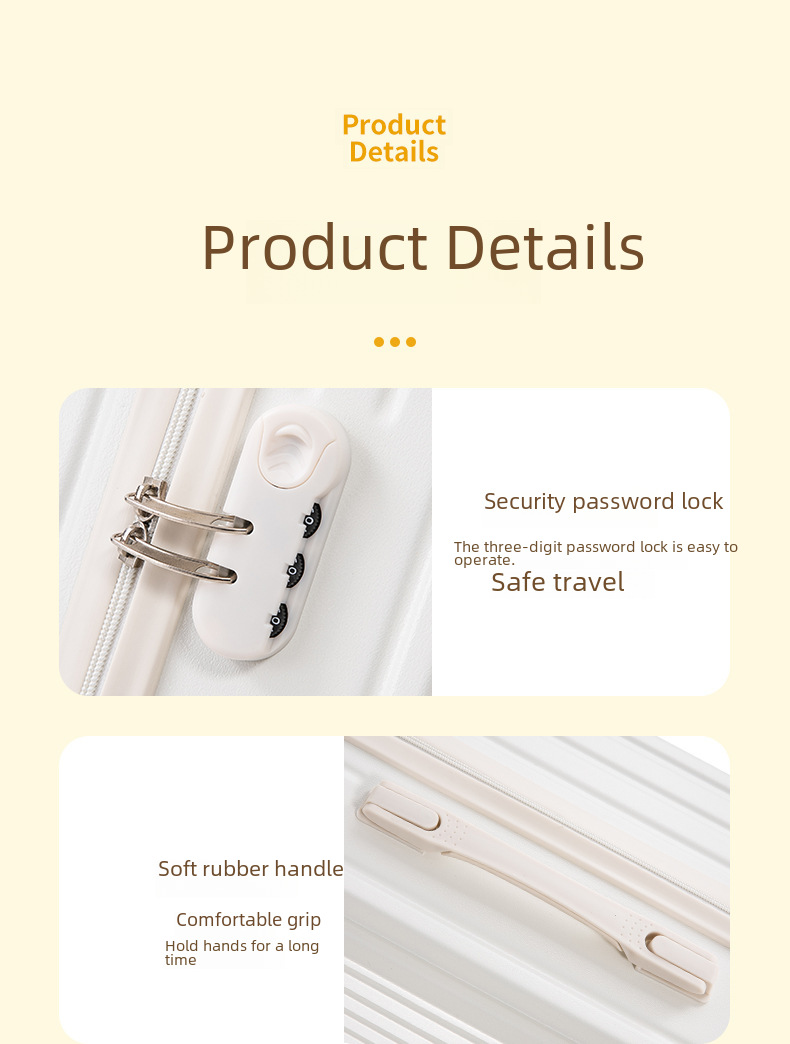 Ins luggage case 20 inch trolley case large capacity suitcase 24 inch anti-fall universal wheel luggage small boarding case