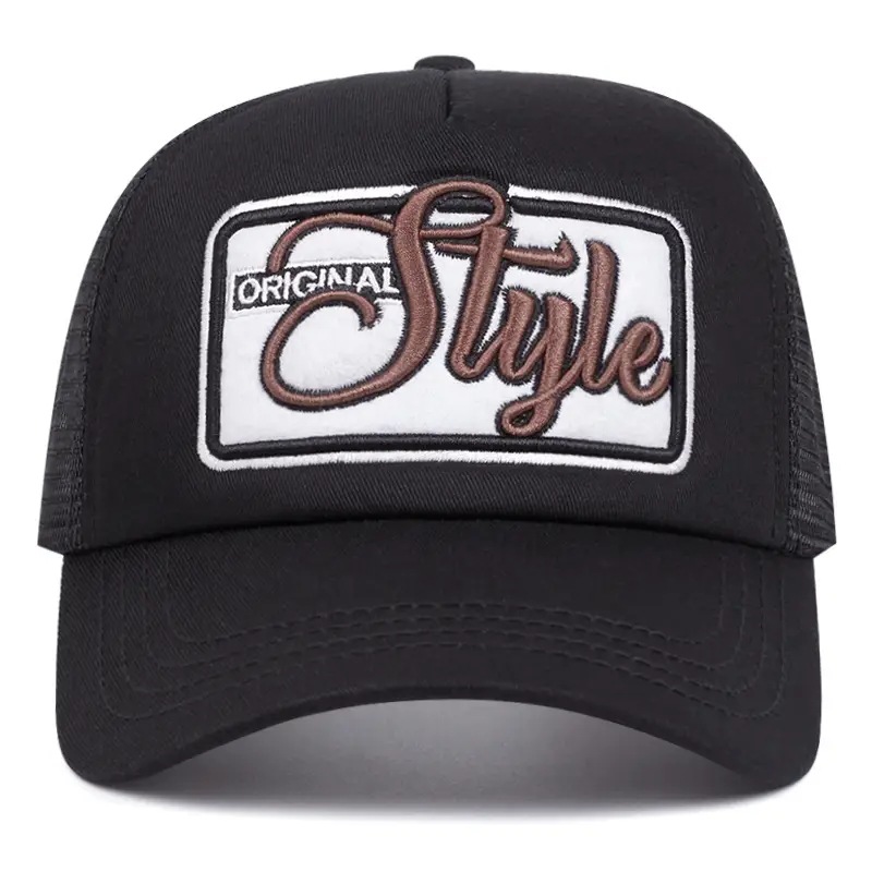 Comercio exterior Xyin temu explosión estilo bordado 3D sombrero de béisbol de malla sombrero de algodón sombrero de béisbol hombre empalme sombrero de béisbol velocidad