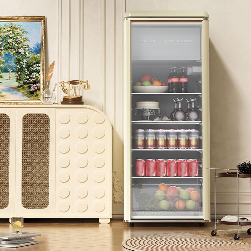 Royalstar Retro Ice Bar Home Small Refrigerated Display Cabinet Glass Door Refrigerator Office Tea Beverage Preservation