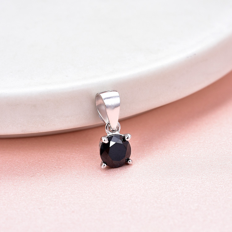 925银镀白金天然蓝宝石吊坠 小巧可爱mini 款蓝宝石吊坠吊饰批发