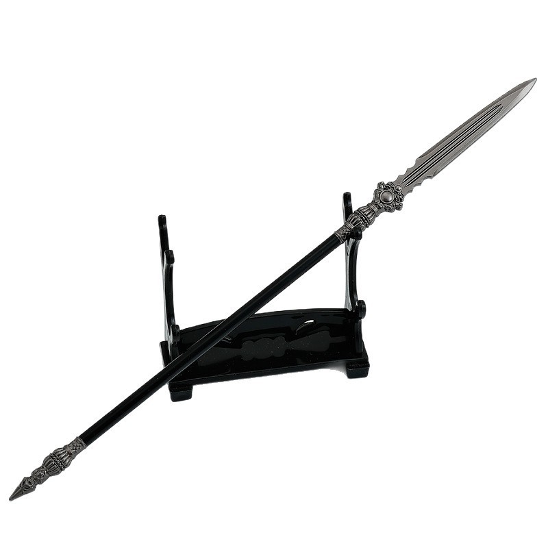 杨家将影视周边武器模型全金属工艺品摆件杨延昭芦叶枪兵器22CM|undefined
