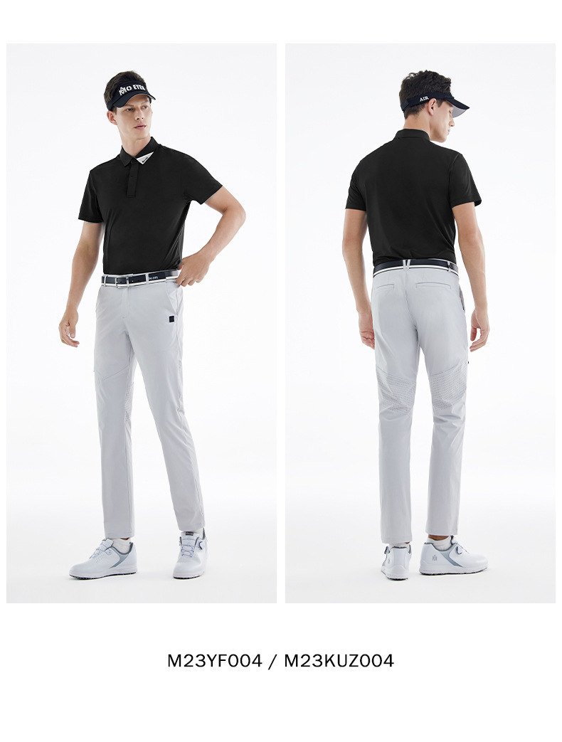 Áo phông thể thao nam ngắn tay chơi golf MMO EYES, chất liệu co giãn cao thoáng khí — M23YF002-Áo màu xanh lá cây, M23YF005-Áo màu xám, M23YF004-Áo màu đen, M23YF005-Áo màu trắng chi tiết 14