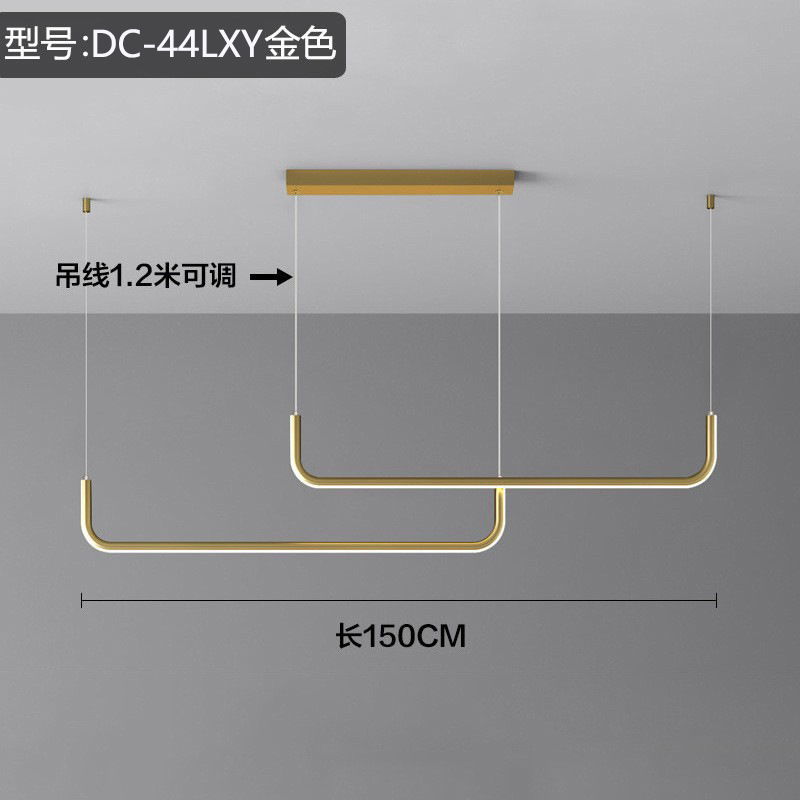Lámpara larga moderna minimalista lámpara de barra de alta calidad Diseñador minimalista italiano nueva lámpara de comedor en casa de una palabra