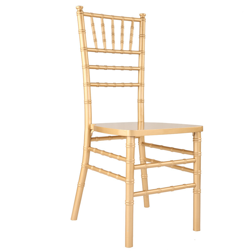Wooden Bamboo Chair European Style Hotel Wedding Dining Chair Outdoor Banquet Chair Golden Solid Wood Chair for Wedding Meeting