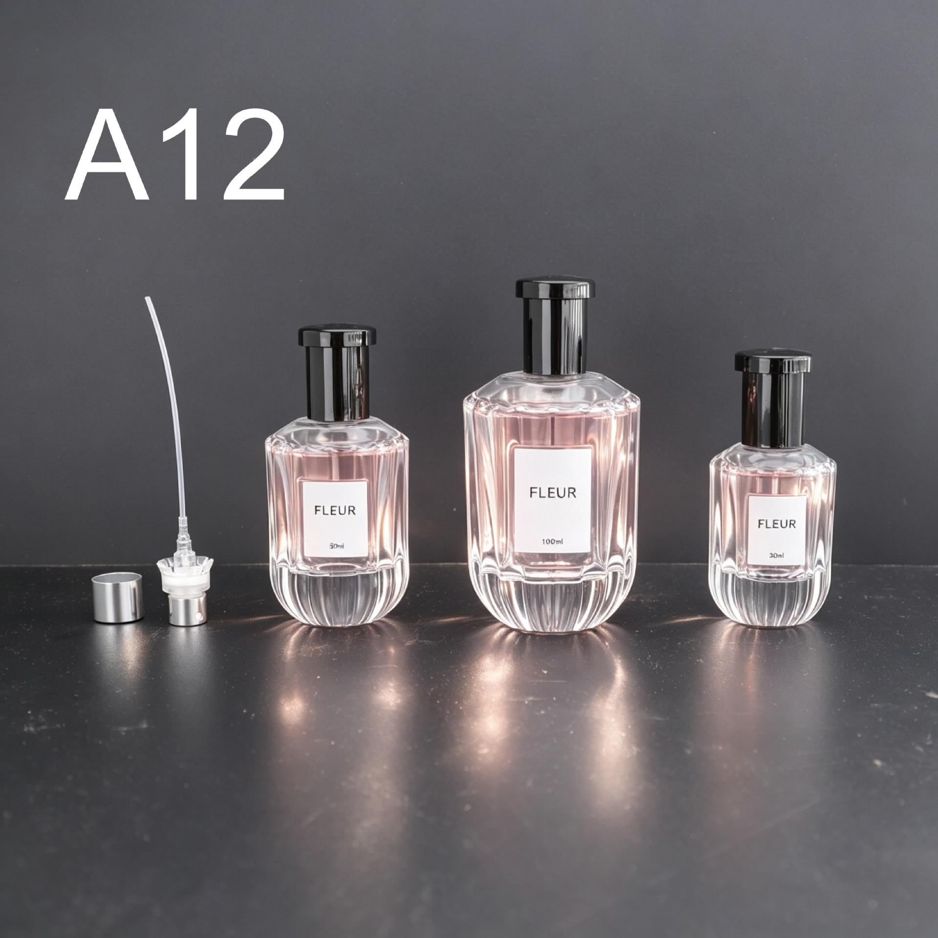 Botella de perfume de vidrio 30 - 50 - 100ml 15 bayonet fina spray perfume etiqueta transparente personalizada en el sitio image 18