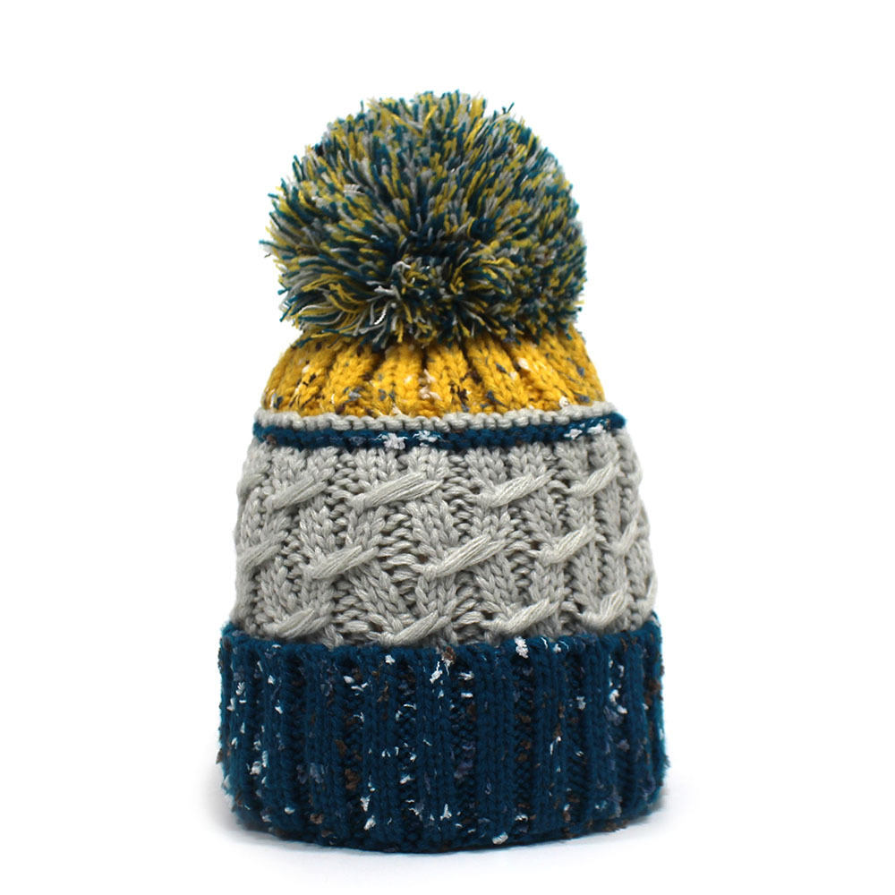 Women's Basic Retro Color Block Pom Poms Eaveless Wool Cap display picture 3