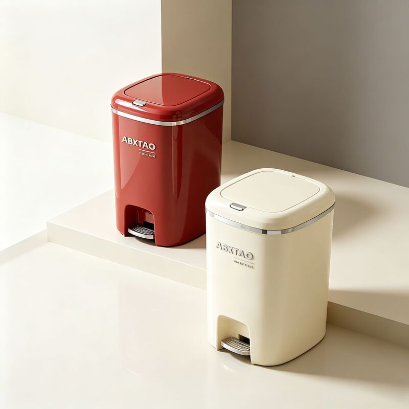 Household trash can with foot pedal and double opening, large capacity, silent soft-closing, waterproof trash bin Household trash can with foot pedal and double opening, large capacity, silent soft-closing, waterproof trash bin