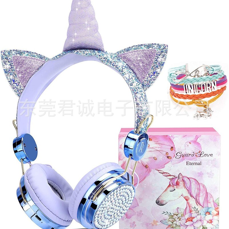 Factory supply spot head-mounted cartoon unicorn Bluetooth headset e-commerce explosion cute children's headset Factory supply spot head-mounted cartoon unicorn Bluetooth headset e-commerce explosion cute children's headset