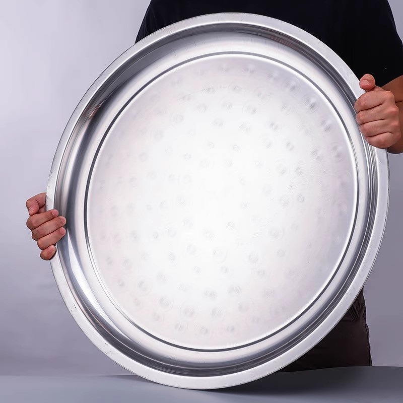 [With thick stainless steel plate round big disk platter]