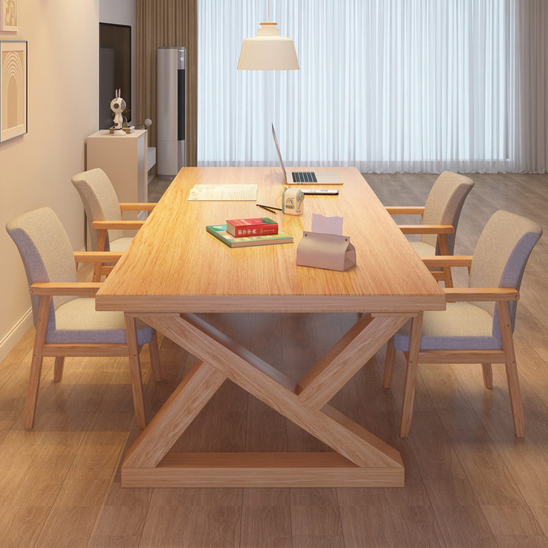 Solid Wood Dining Table 2026 New Model for Home Use in Small Apartments, Dining Table for Living Room, Rectangular Large Board Table, Dining Table and Chair Set