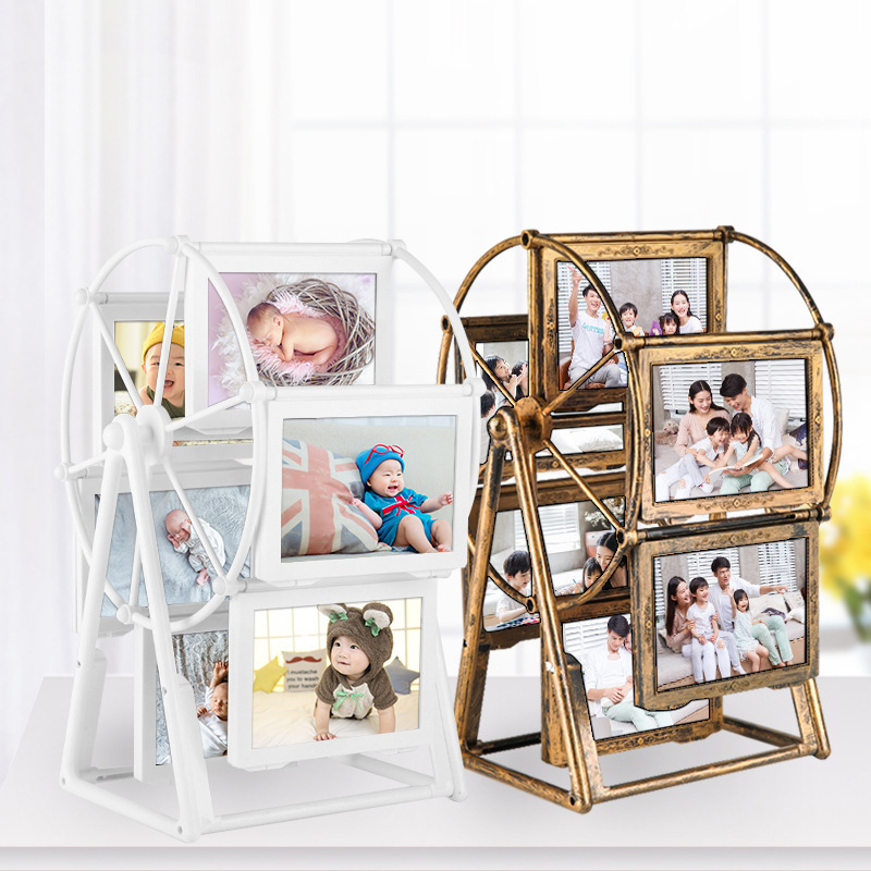 Rotating Ferris Wheel Photo Frame Table Creative Combination Kidsren's Wedding Photo Stylish 5inch Large Windmill Photo Frame Wholesale