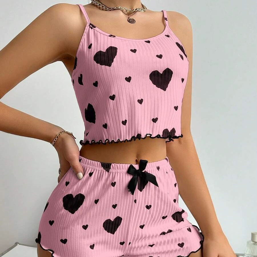 Pijama, шорты, брюки, (Cross-border trading), расцветка цветов, европейский стиль