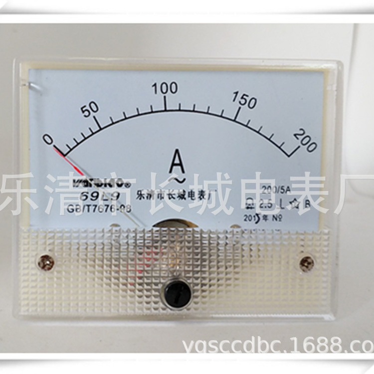 长城电表厂 69L9  200/5A 交流指针电流表80*65