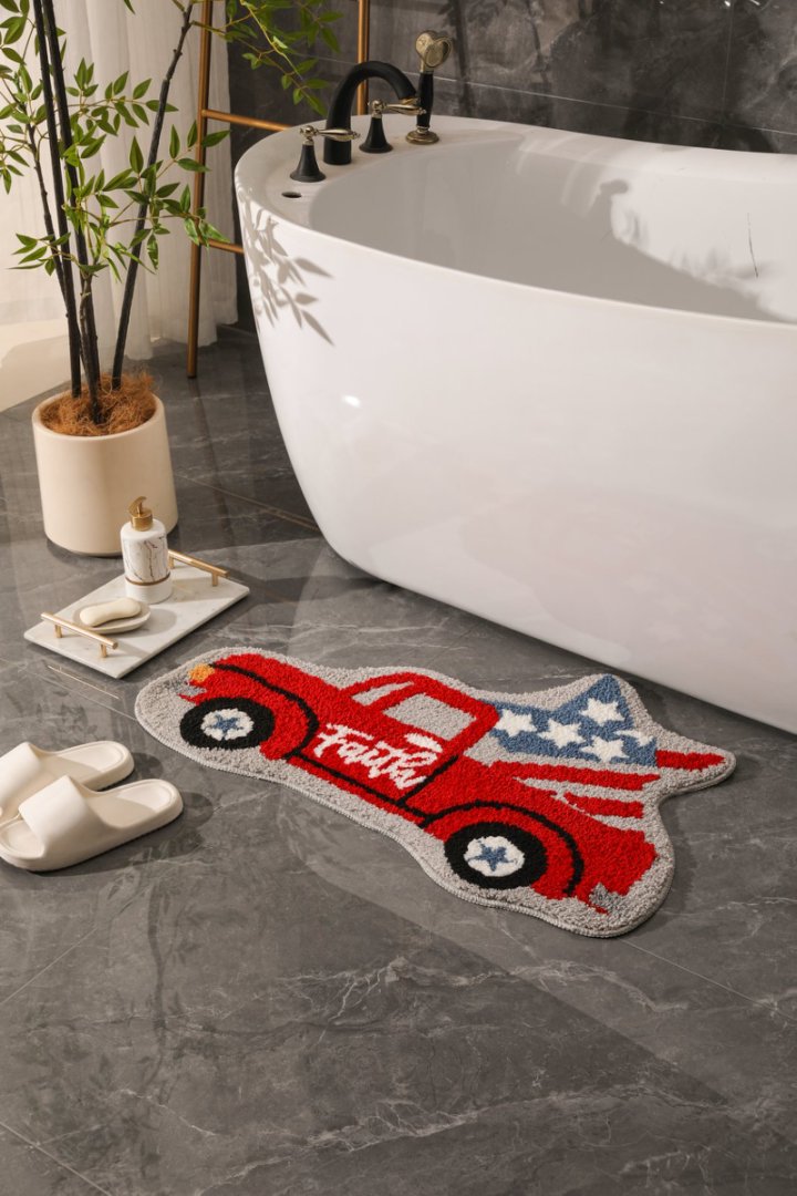 Cross-Border Flocking Floor Mat Tpr Non-Slip Microfiber Bathroom Absorbent Mat Door Mat Creative Carpet Customized with Pictures