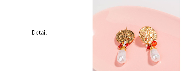 Nihaojewelry Mode Poney Rond Imitation Perle Boucles D&#39;oreilles Bijoux En Gros display picture 7