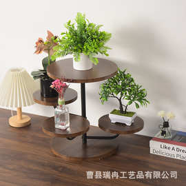 现货木质桌面置物架装饰多层花盆架下午茶点甜品蛋糕展示架果盘