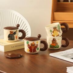 お土産漫画熊陶磁器カップ個性創意マグカップカップルコップ女子誕生日プレゼント卸売り