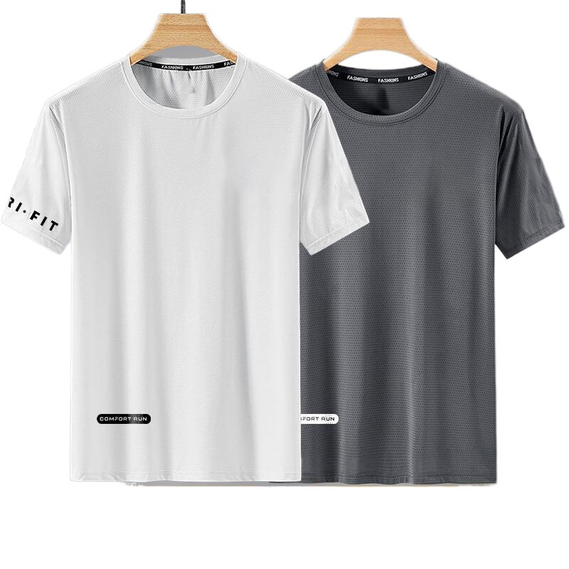 高速アイス半袖tシャツを出荷します。男性は夏にゆったりしています。|undefined