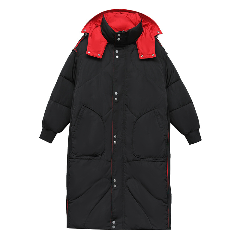 2024 invierno engrosado dos lados vestidos de algodón de mujer nuevo invierno largo estilo coreano abrigo de algodón extranjero image 5