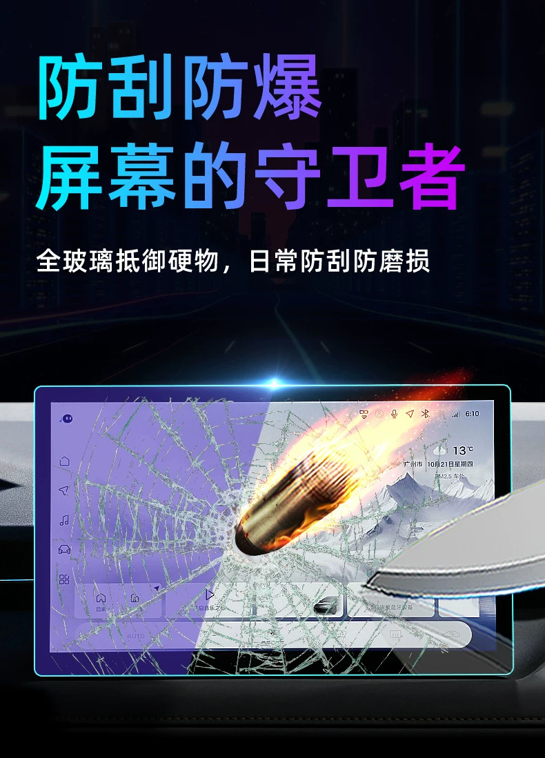 Suitable for 26 models of Toyota Corolla: tempered glass screen protector for the central control system, car navigation screen, and instrument panel