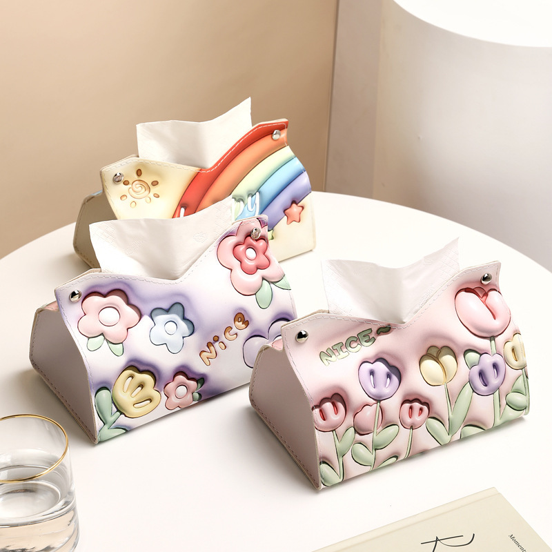 Nordic Light Luxury Tissue Box for Home Use, Living Room, Dining Table, Coffee Table Decoration, Creative Decorative Tissue Box Storage