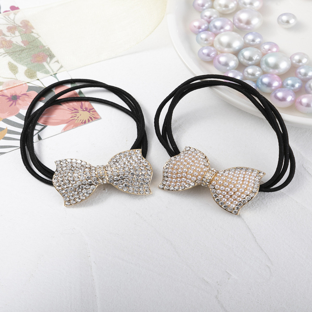 Estilo coreano rhinestone cuerda de pelo arco banda de pelo de oro banda de goma tocado Cen ventilador accesorios para el cabello al por mayor