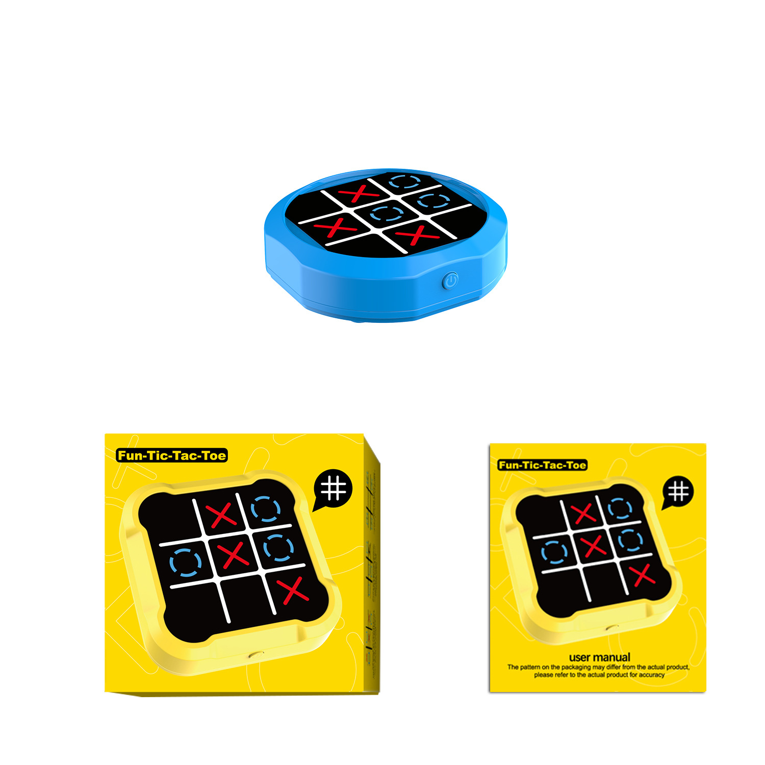 Transfronterizo Amazon Tic Tac Tac Toe Game Disco de juegos de rompecabezas de escritorio portátil Juguetes electrónicos interactivos para padres e hijos para niños