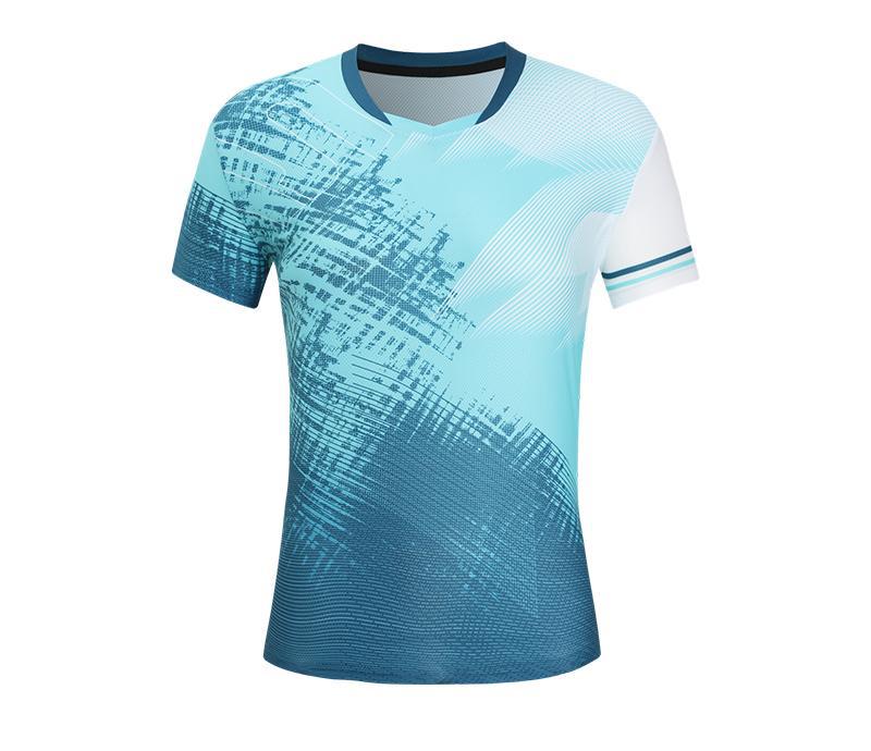 Camisas de bádminton secas rápidas nuevas camisas de mangas cortas de voleibol de tenis de mesa para hombres ropa deportiva de pareja de verano