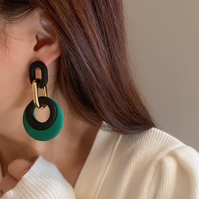 No Inlaid Inlay Material Earrings Classification Housewarming, Anniversary, Business, Wedding, Travel, Birthday, Festival Occasion Acrylic Material Fashion Geometric Arylic No Inlaid Earrings