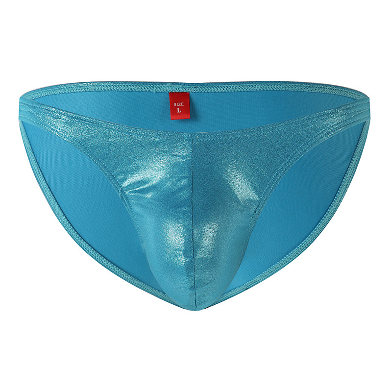 New standard men's underwear Europe and the United States bronzing cool flash sexy bikini oversized pocket briefs wholesale