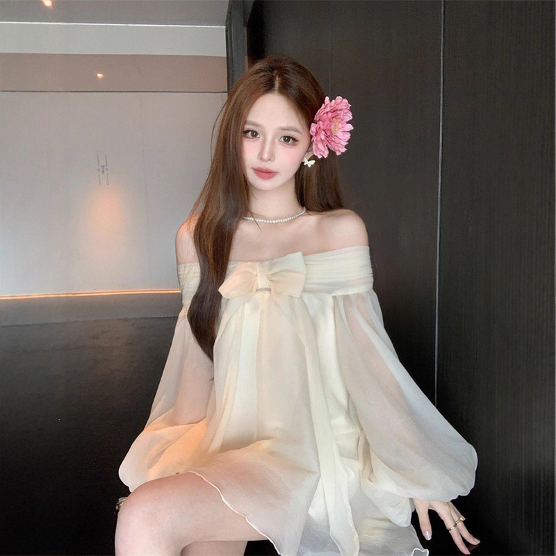 Chiffon One-Shoulder Dress for Women, New Summer Style Birthday Dress, High-End, Super Nice, Unique and Beautiful Little Dress